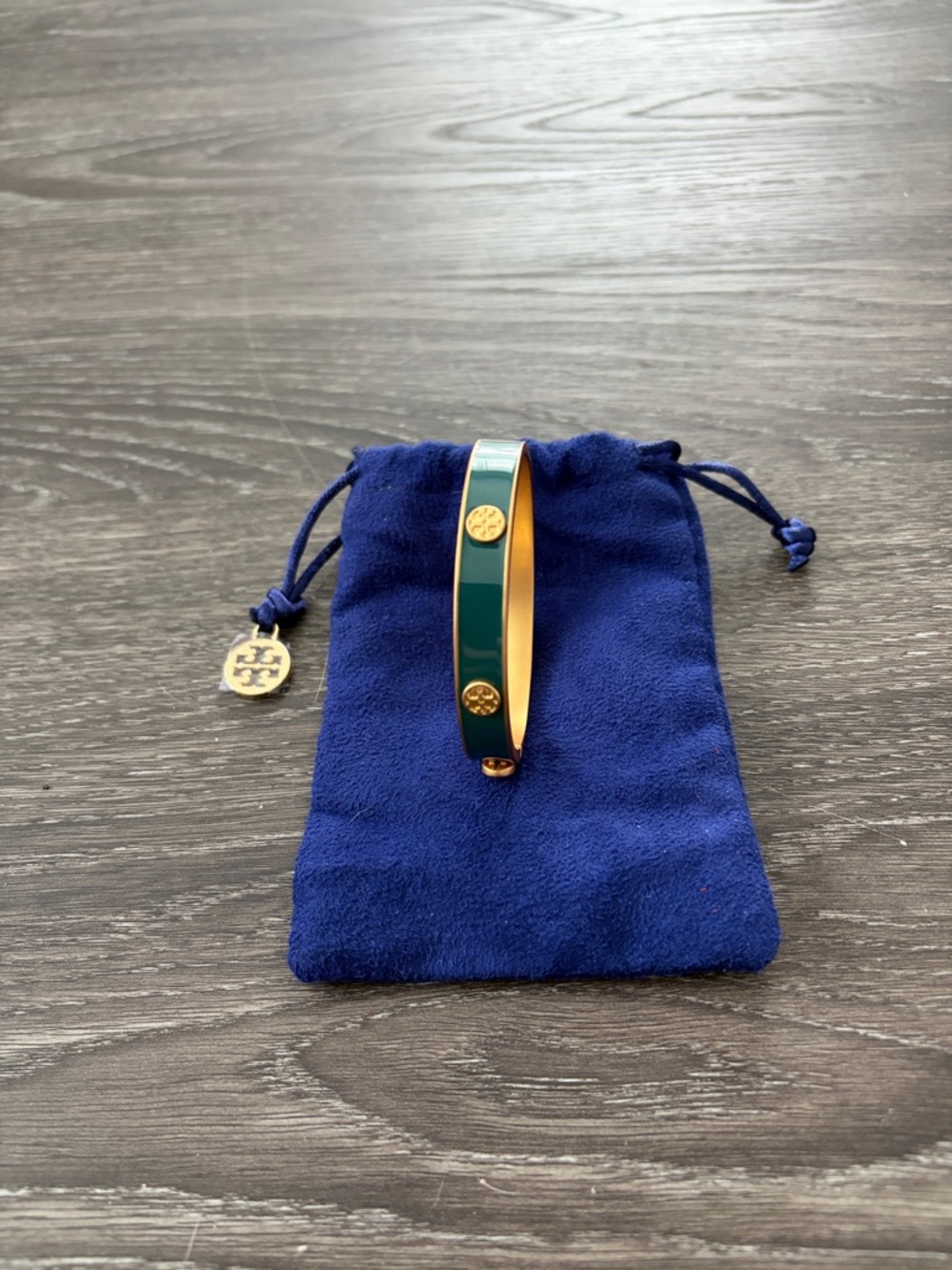 Tory Burch Gold and Dark blue Bracelet